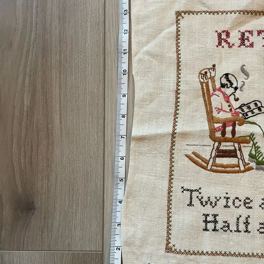 Charming Retirement Embroidered Wall Art‎